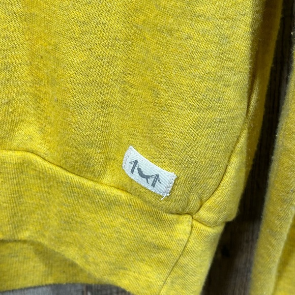 Marine Layer Athleisure Large Yellow Raglan Sweatshirt Cozy Casual Pullover - Picture 2 of 4